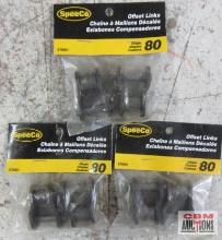 SpeeCo S76801 Offset Links, Chain #80 - Set of 3