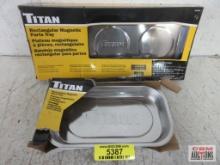 Titan 21265 Rectangle Magnetic Parts Tray 5-3/8" x 9-3/8" x 1-1/4" Deep Titan 21263...Rectangle