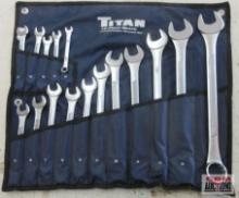 Titan 17330 16pc Metric Combination Wrench Set (10mm - 132mm) w/ Storage Pouch