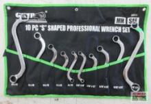 Grip 89033 10pc "S" Shaped Professional Wrench Set (Metric 8mm to 22mm & SAE 5/16" to 7/8") W/