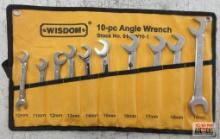 Wisdom 01-AW10-1 10pc Metric Angle Wrench Set (10mm to 19mm) w/ Storage Pouch...