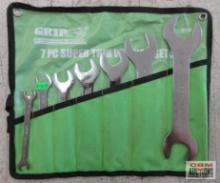 Grip 90122 7pc Super Thin SAE Wrench Set (3/8" to 1-1/4") w/ Storage Pouch
