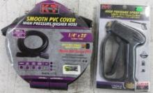 KT Industries 6-7120 Medium Duty Smooth PVC Cover High Pressure Washer Hose, 1/4" x 25', 3000 PSI,