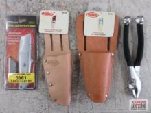 Primax H125 Top Grain Leather Utility Knife Holder Primax H123 Top Grain Leather Plier Holder