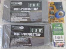 Grip 78510 6' x 8' Multi-Purpose Tarp - Set of 2 Grip 78995 103pc Grommet Installation Kit BAC
