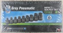 Grey Pneumatic 1319ET 9pc 1/2" Drive External Star Impact Soket Set w/ Molded Storage Case... E10,