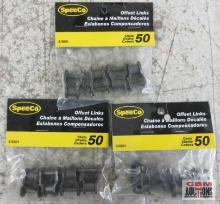 SpeeCo S76501 Offset Links, Chain 50, 5/8" Pitch, - Set of 3