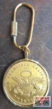 1854 Kellogg Co. San Francisco $20 Gold Coin REPLICA/COPY Keychain
