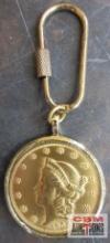 1854 Kellogg Co. San Francisco $20 Gold Coin REPLICA/COPY Keychain