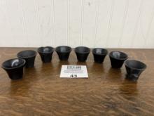 Group of 8 antique telephone mouthpieces