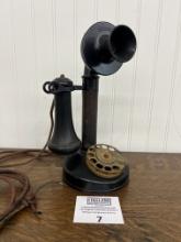 Kellogg Dial Candlestick Telephone with rare early Kellogg Dial