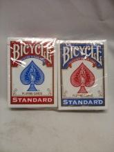2 Packs of Bicycle Standard Playing Cards