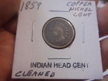 1859 Copper Nickel Indian Head Cent