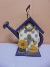 Wooden Watering Can Birdhouse Décor