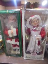 Large Lighted & Animated Mr & Mrs Claus