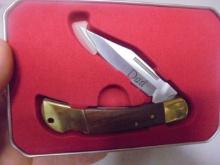 Dad Brass & Wood Handled Lockblade Pocket Knife