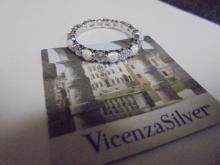 Beautiful Ladies Vicenza Silver & Opal Ring