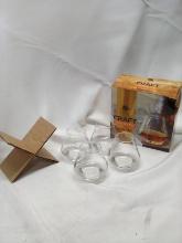 Set of 4 Libbey Craft Spirits 9.8oz Whiskey Glasses