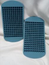 Pair of Silicone Specialty Ice Maker Trays- Mini Cubes