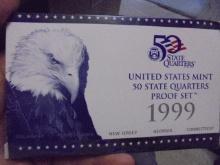 1999 United States Mint 50 State Quarters Proof Set