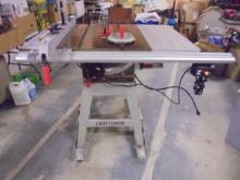 Sears Craftsman 10in Table Saw on Rolling Stand w/ Craftsman Router
