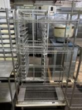 36 in. x 18 in. 4 shelf Stainless Steel Rack on Casters