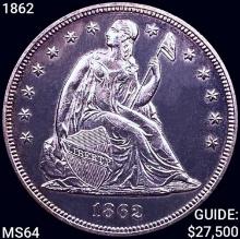 1862 Seated Liberty Dollar CHOICE BU