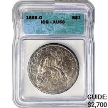 1859-O Seated Liberty Dollar ICG AU50