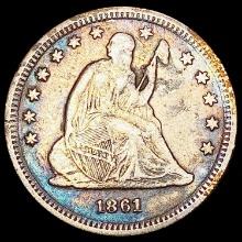 1861 Seated Liberty Quarter LIGHTLY CIRCULATED