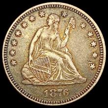 1876 Seated Liberty Quarter NEARLY UNCIRCULATED