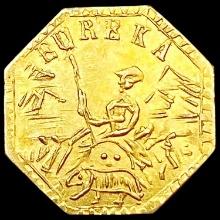 1853 Cal. Fractional Gold Quarter Eureka Coin UNCI