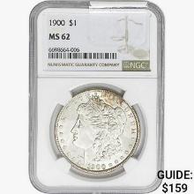 1900 Morgan Silver Dollar NGC MS62