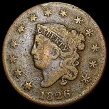 1826 Coronet Head Large Cent NICELY CIRCULATED