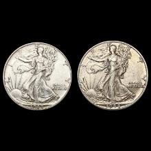 1944-1945 Walking Liberty Half Dollar Set [2 Coins