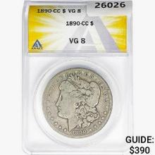 1890-CC Morgan Silver Dollar ANACS VG8
