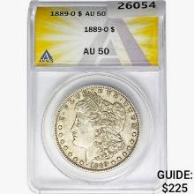 1889-O Morgan Silver Dollar ANACS AU50