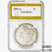 1892-O Morgan Silver Dollar PGA MS63+