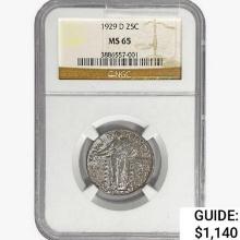 1929-D Standing Liberty Quarter NGC MS65