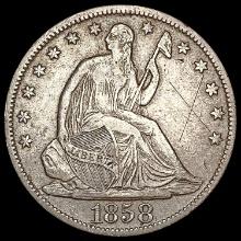 1858-O Seated Liberty Half Dollar LIGHTLY CIRCULATED