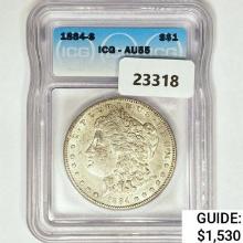 1884-S Morgan Silver Dollar ICG AU55