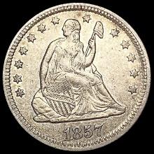 1857-O Seated Liberty Quarter NEARLY UNCIRCULATED