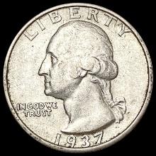 1937-S Washington Silver Quarter NEARLY UNCIRCULATED