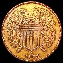 1868 RB Two Cent Piece CHOICE BU