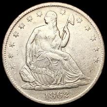 1862-S Seated Liberty Half Dollar CLOSELY UNCIRCULATED