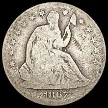 1867-S Seated Liberty Half Dollar NICELY CIRCULATED