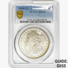 1884-CC Morgan Silver Dollar PCGS MS62