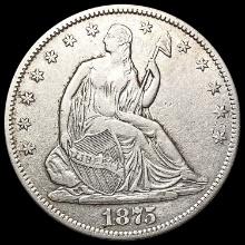 1875-S Seated Liberty Half Dollar NEARLY UNCIRCULATED