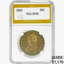 1820 Capped Bust Half Dollar PGA XF40