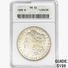 1888 Morgan Silver Dollar ANACS MS62