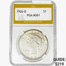 1926-D Silver Peace Dollar PGA MS61